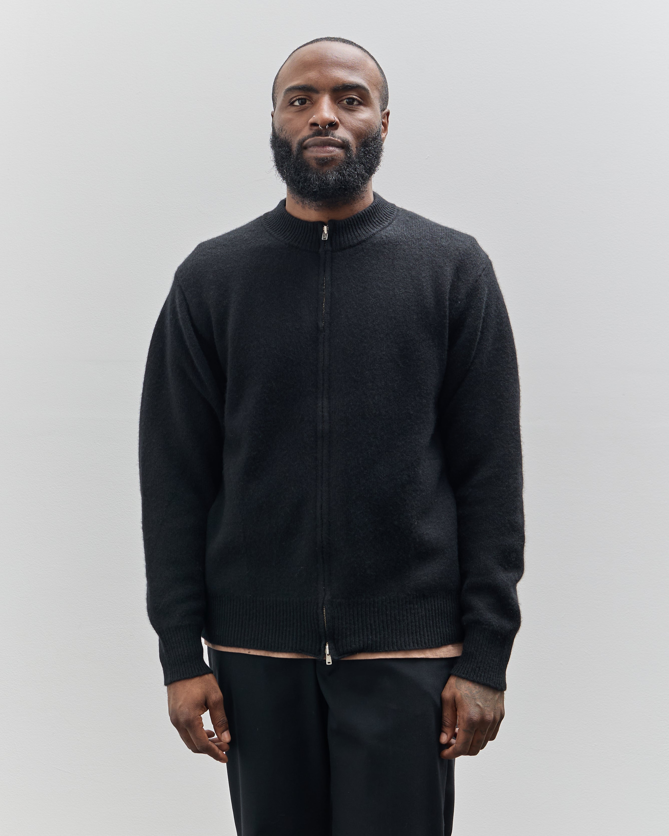 Lady White Co. x Phigvel Bottleneck Cardigan, Black – Glasswing