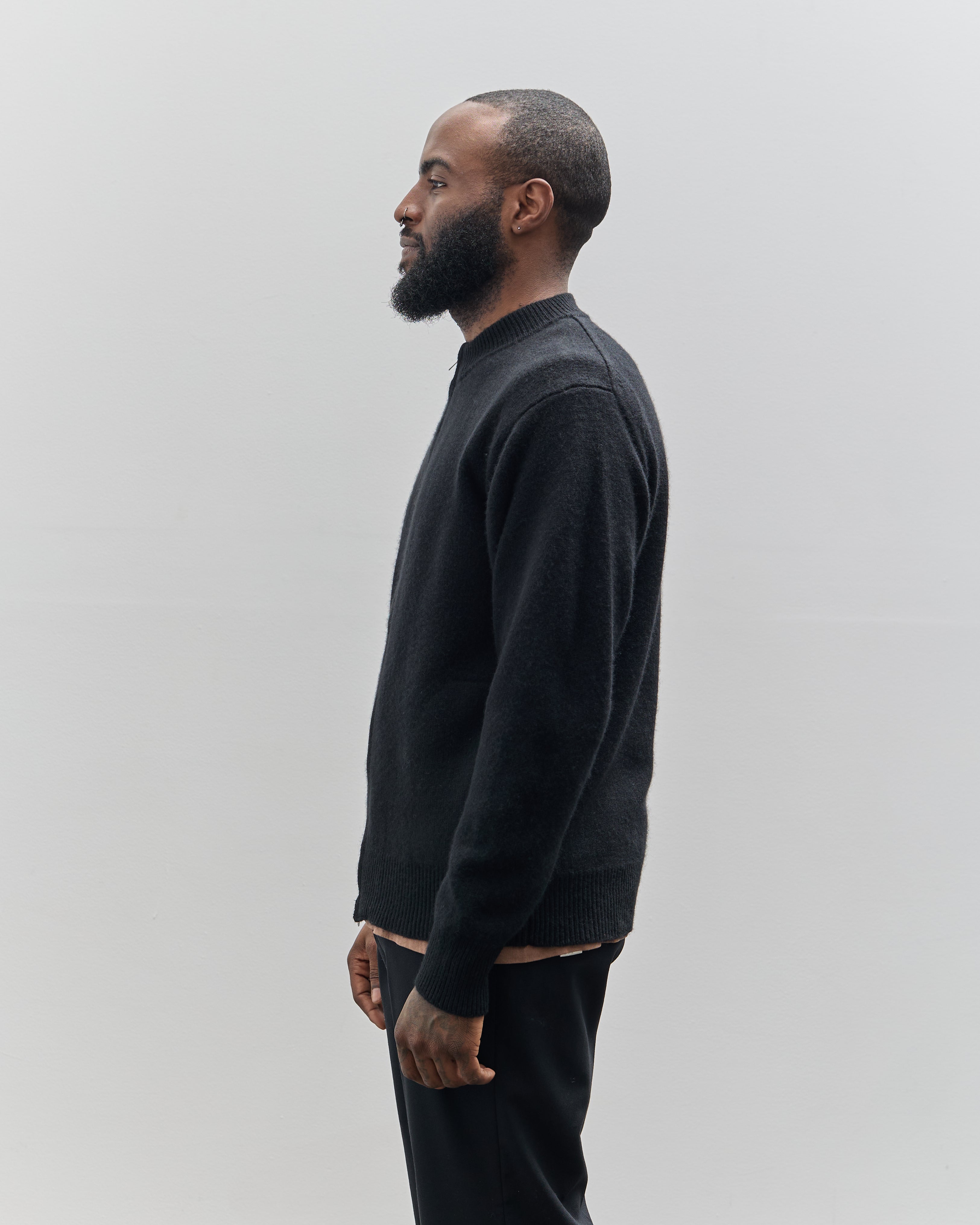 Lady White Co. x Phigvel Bottleneck Cardigan, Black – Glasswing