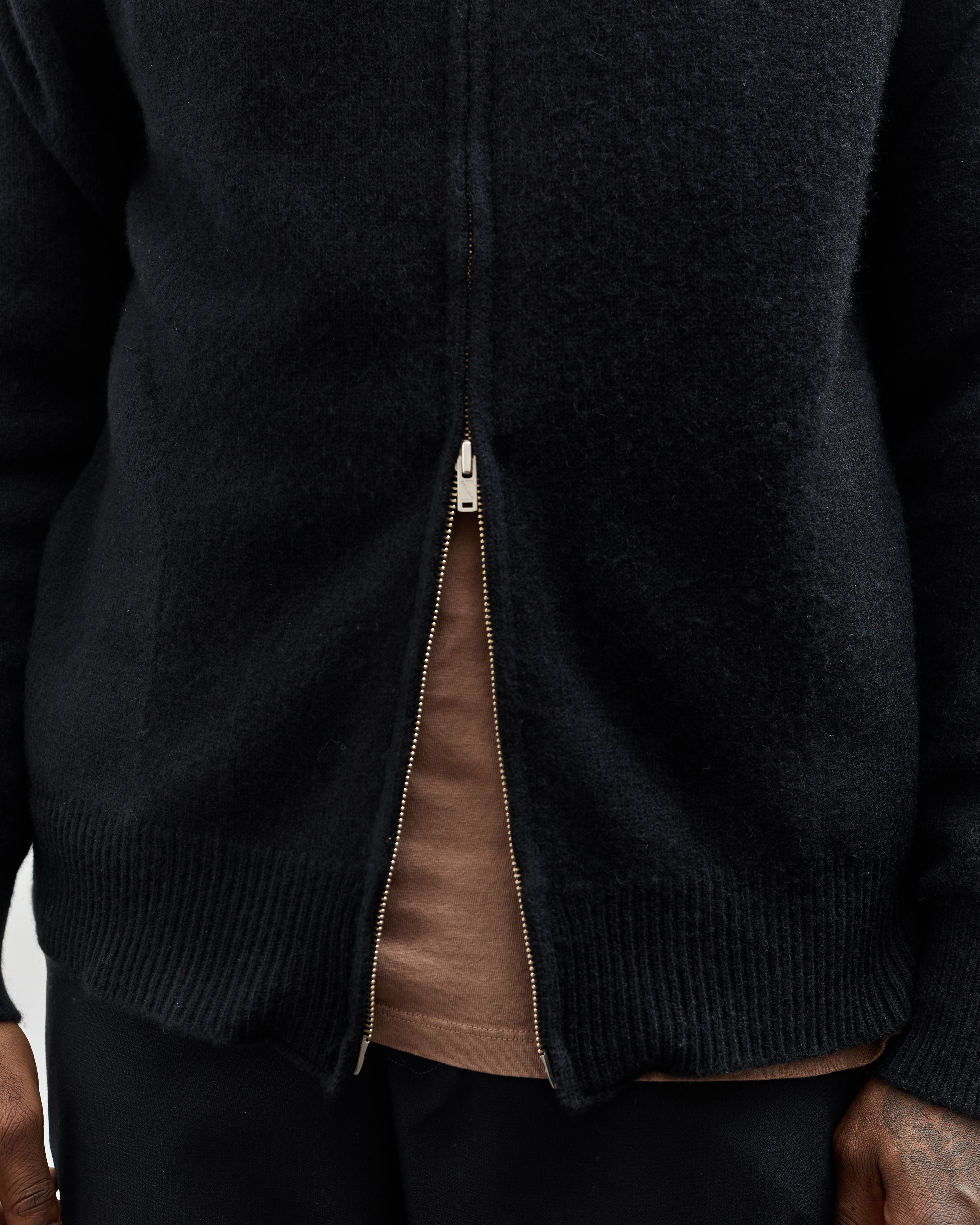 Lady White Co. x Phigvel Bottleneck Cardigan, Black – Glasswing