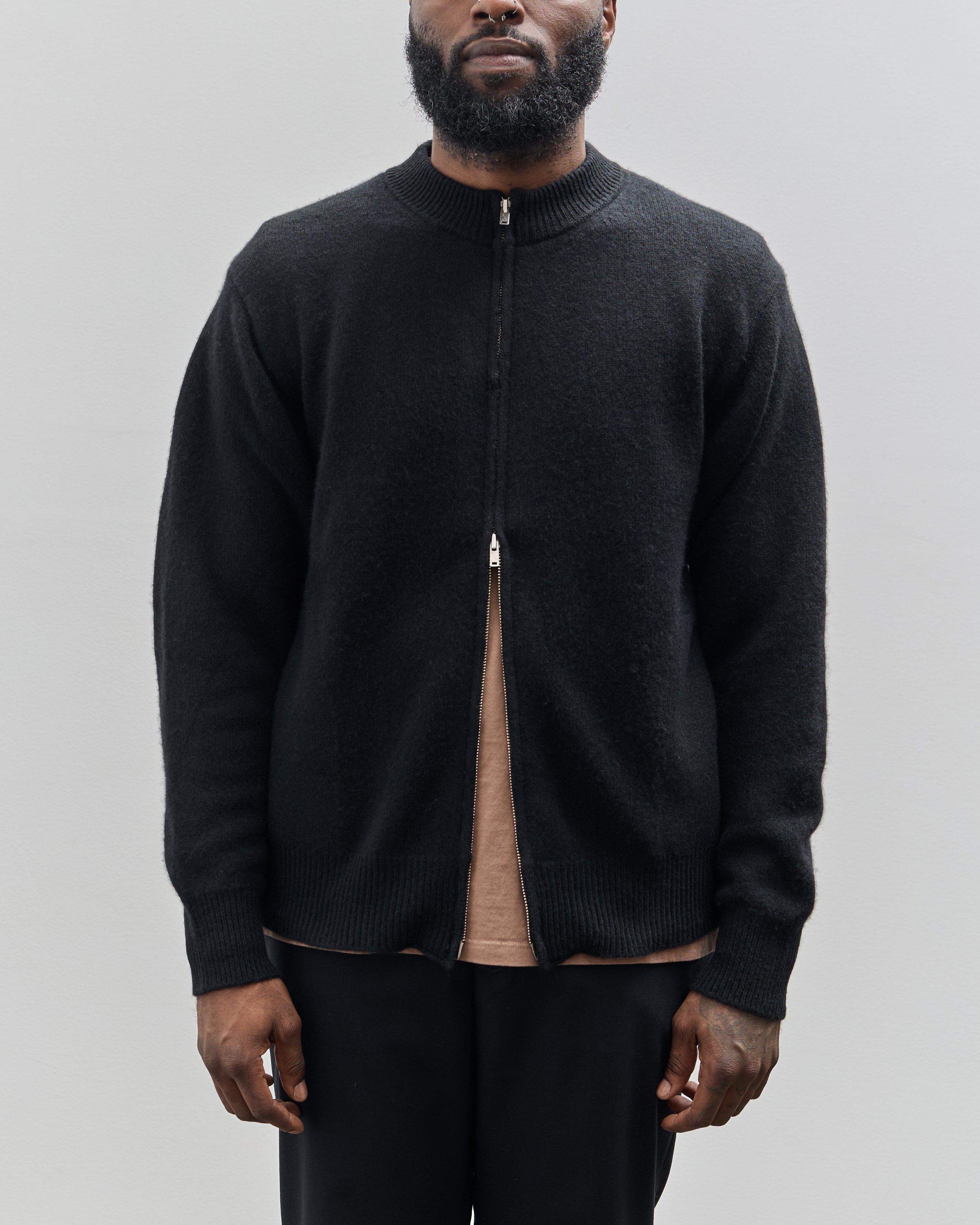 Lady White Co. x Phigvel Bottleneck Cardigan, Black – Glasswing