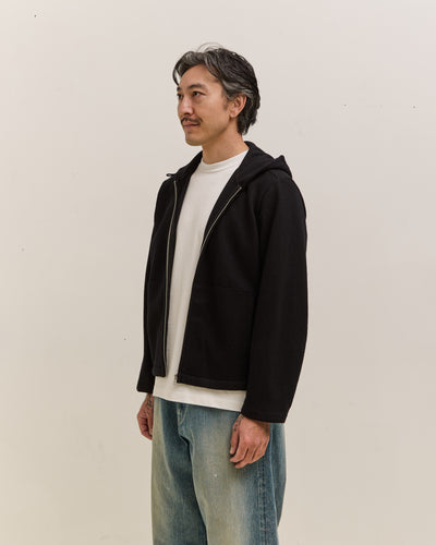 Lady White Co. Wool Zip Hoodie, Black