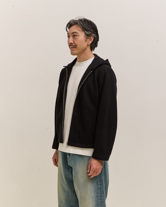 Lady White Co. Wool Zip Hoodie, Black