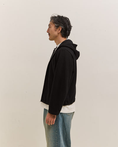 Lady White Co. Wool Zip Hoodie, Black