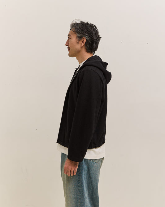 Lady White Co. Wool Zip Hoodie, Black