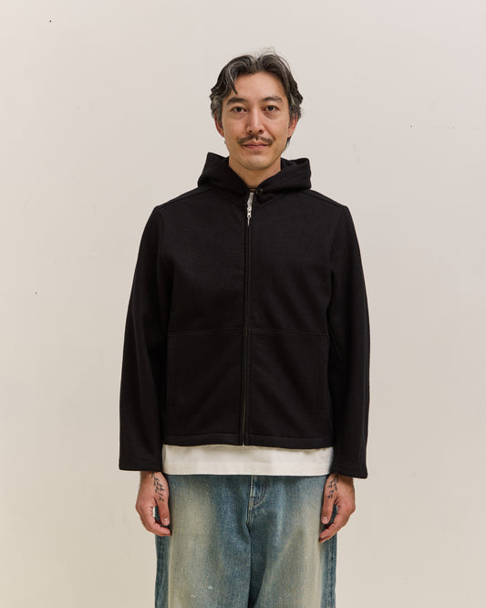 Lady White Co. Wool Zip Hoodie, Black