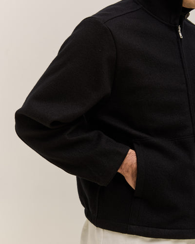 Lady White Co. Wool Zip Hoodie, Black