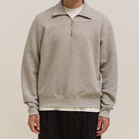 Lady White Co. Quarter Zip Sweatshirt, Grey Melange