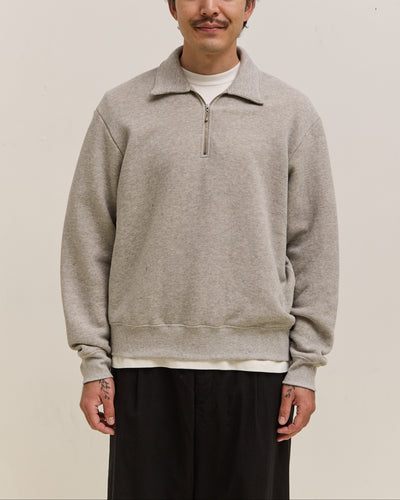 Lady White Co. Quarter Zip Sweatshirt, Grey Melange