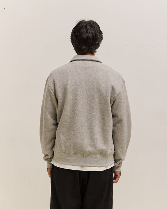 Lady White Co. Quarter Zip Sweatshirt, Grey Melange