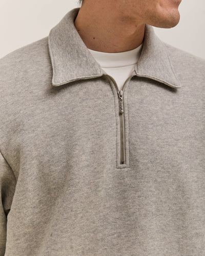 Lady White Co. Quarter Zip Sweatshirt, Grey Melange