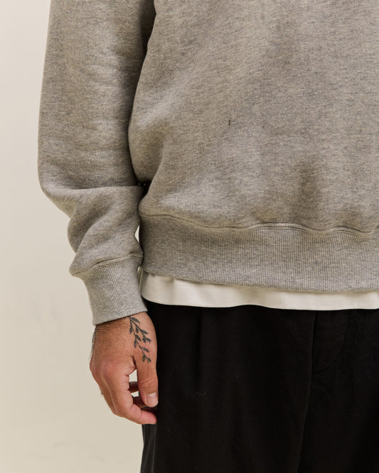 Lady White Co. Quarter Zip Sweatshirt, Grey Melange