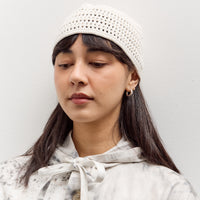 Lauren Manoogian Crochet Net Toque, White