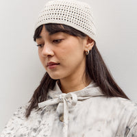 Lauren Manoogian Crochet Net Toque, White