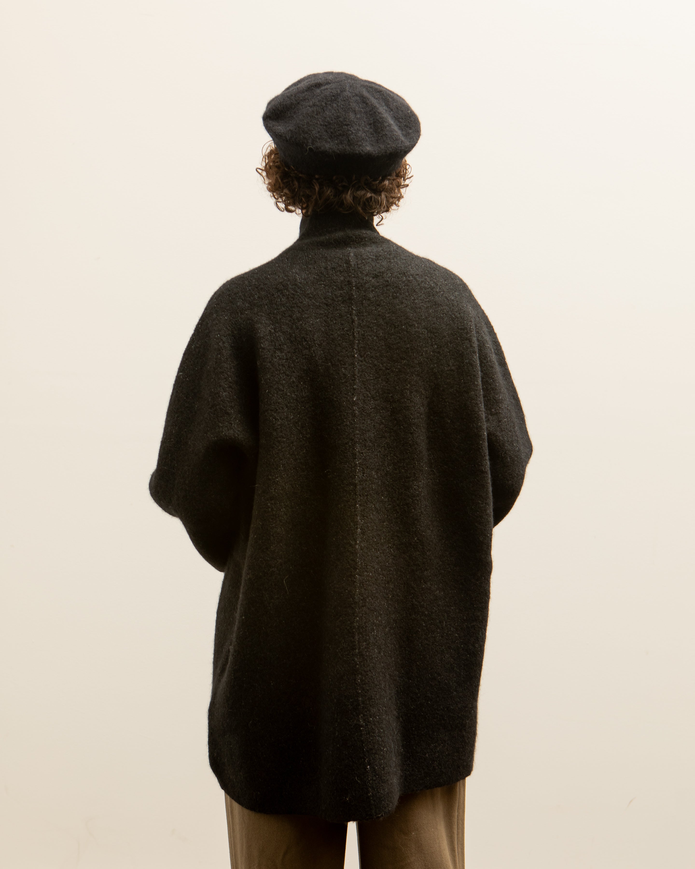 Lauren Manoogian Double Face Wide Coat, Black Melange – Glasswing