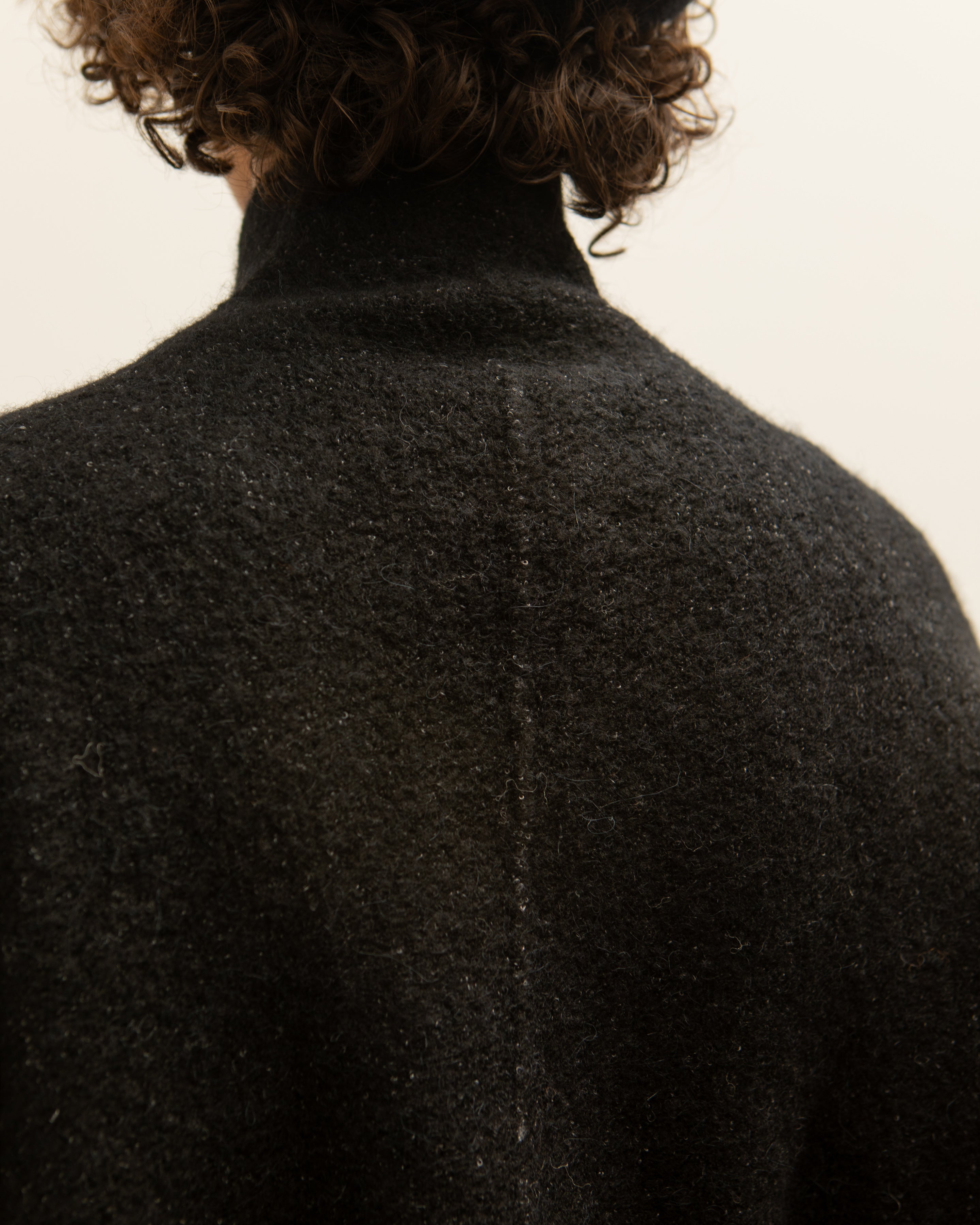 Lauren Manoogian Double Face Wide Coat, Black Melange Lauren Manoogian Double Face Wide Coat, Black Melange