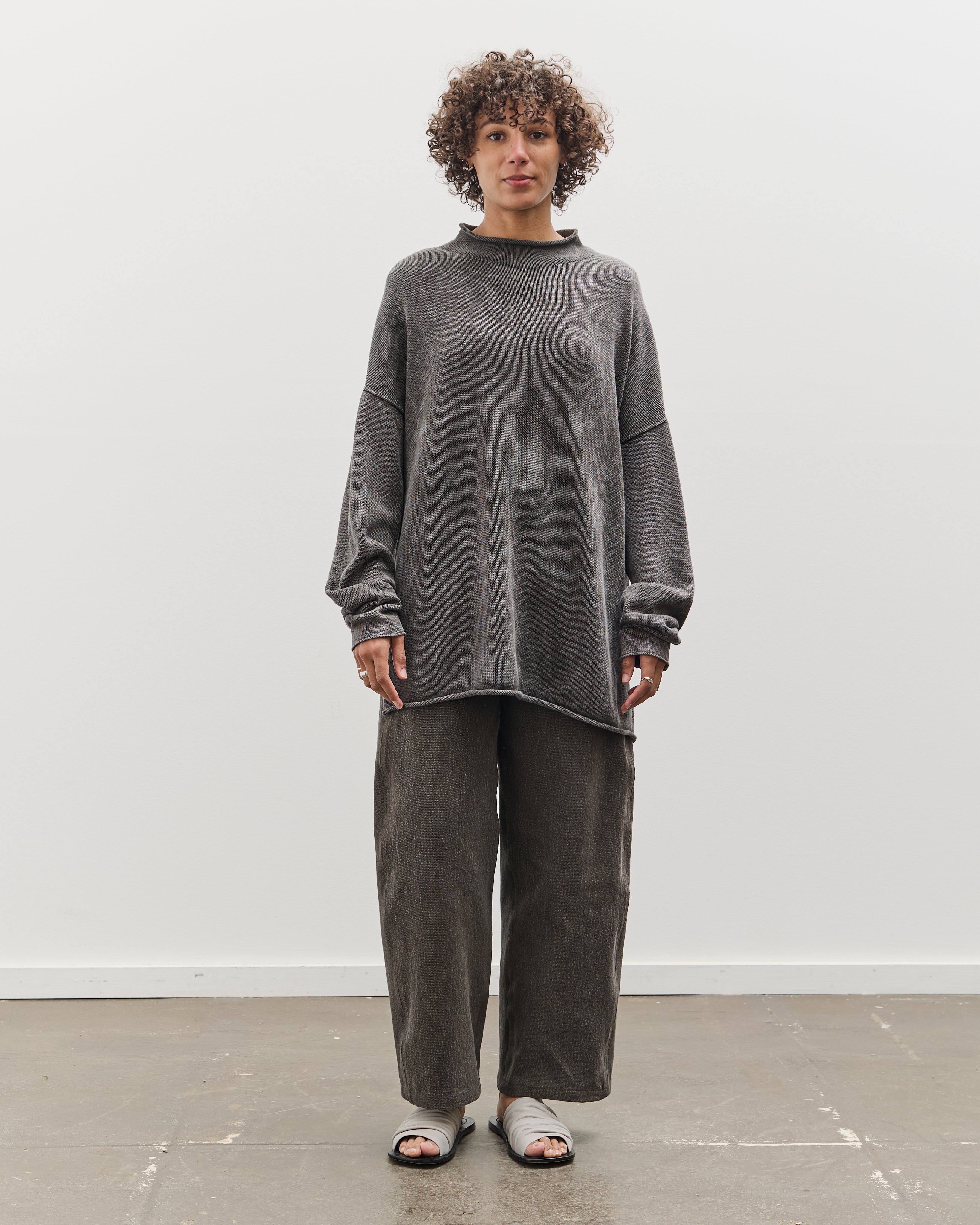 LAUREN MANOOGIAN】OVERSIZE ROLLNECK DRESS Lauren Manoogian Oversize Rollneck Dress - Black Melange