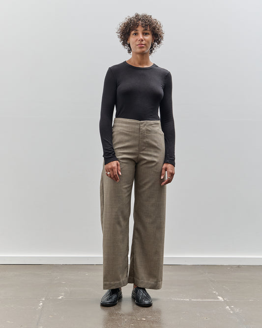 Lauren Manoogian Fine Lana Pants, Taupe Melange