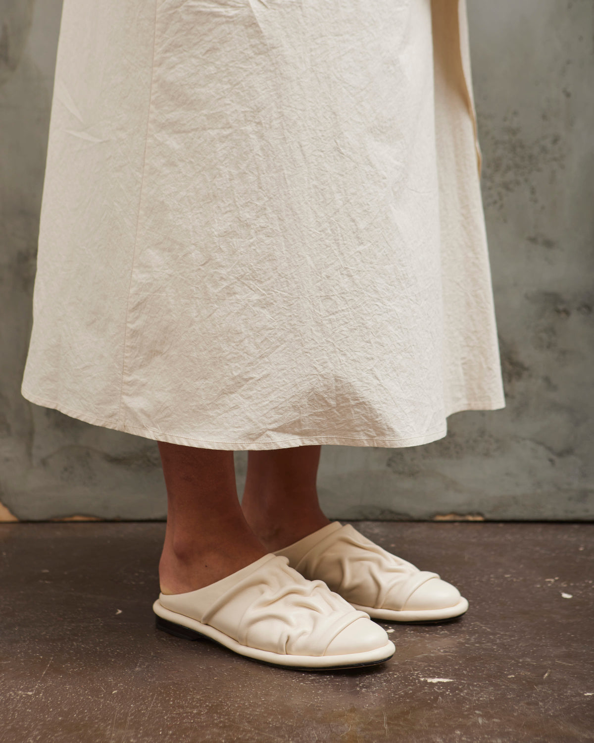 MIFLAND MILLION M MULE IVORY - 12 Miim Bree Ivory Western Style Boot Stitch Mule | Gussied Up  main image 2