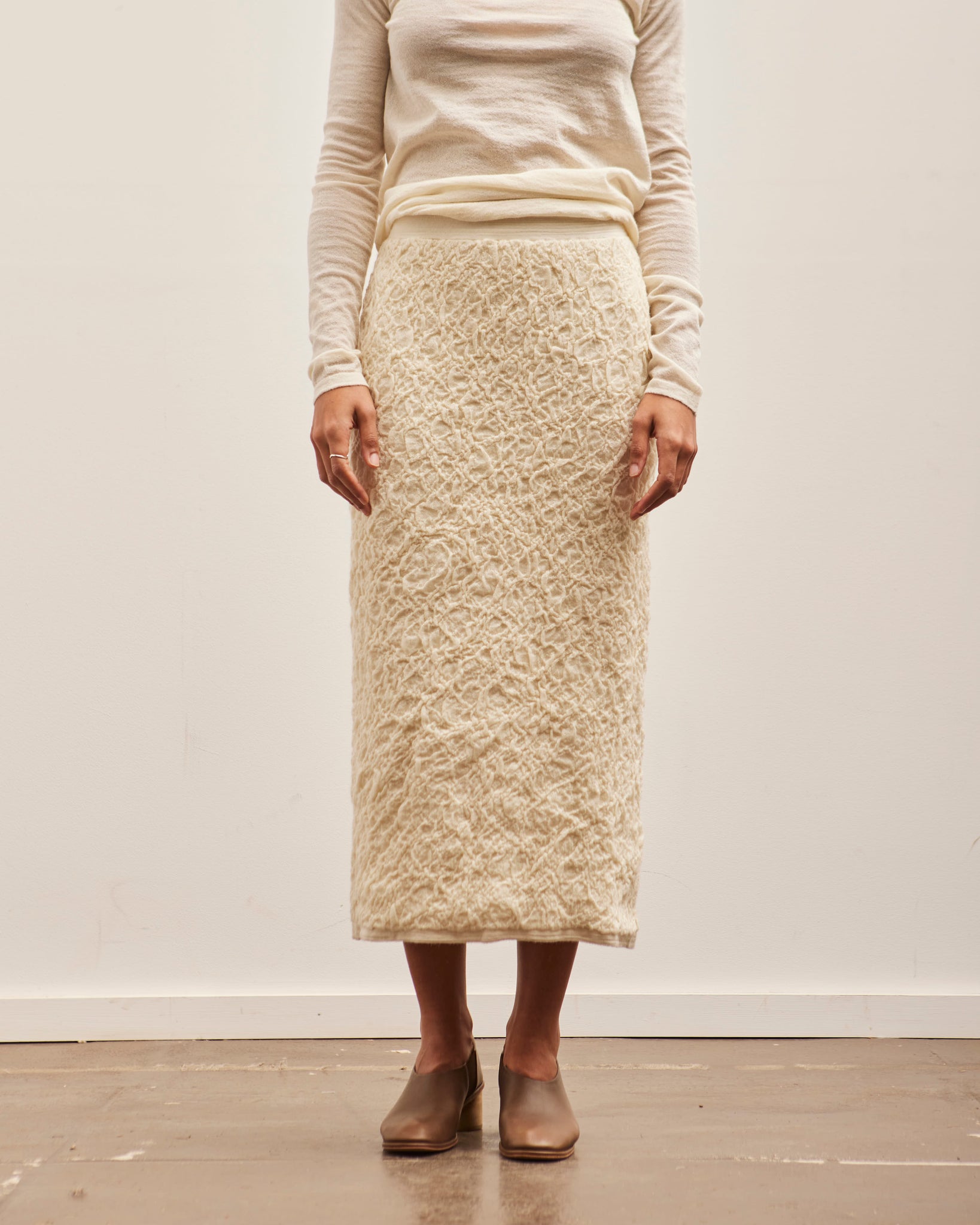 Lauren Manoogian Gauze Skirt, Raw White
