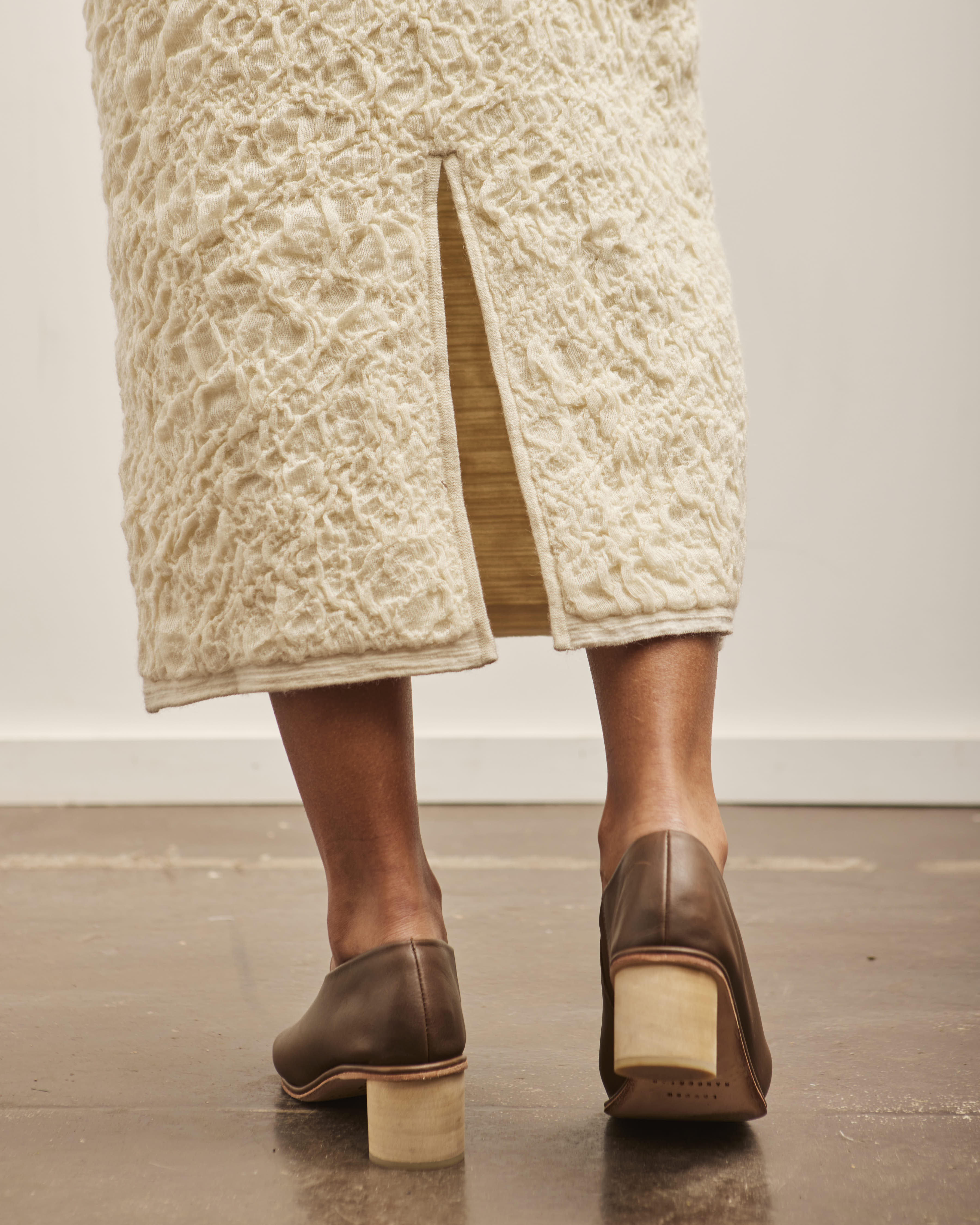 Lauren Manoogian Dowel Heel, Brown – Glasswing