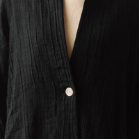 Lauren Manoogian Gauzy Shawl Jacket, Black