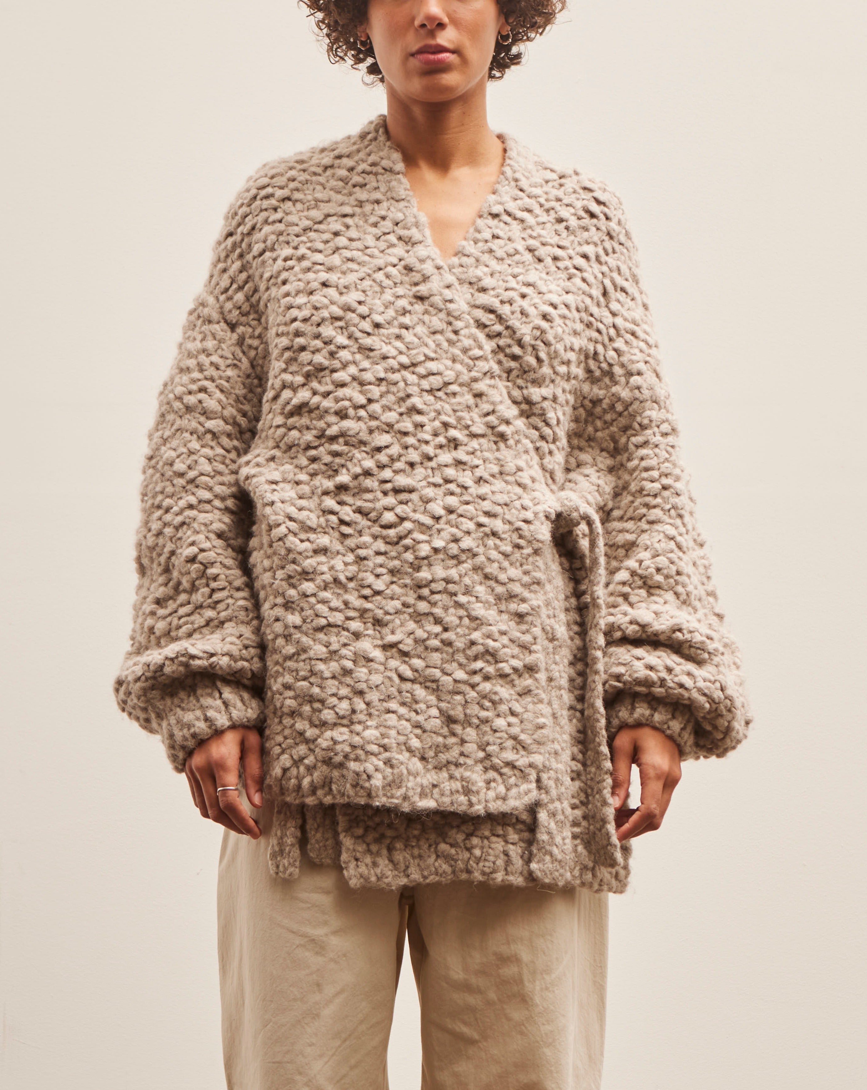 Lauren Manoogian Handknit Matta Cardigan, Granite – Glasswing