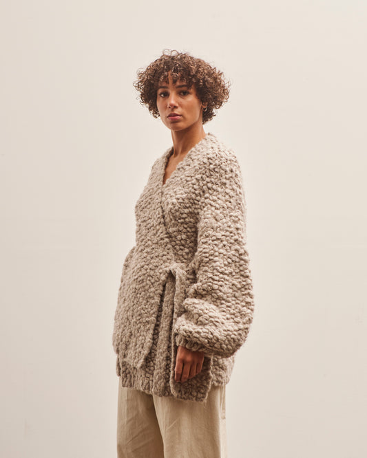 Lauren Manoogian Handknit Matta Cardigan, Granite