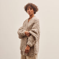 Lauren Manoogian Handknit Matta Cardigan, Granite