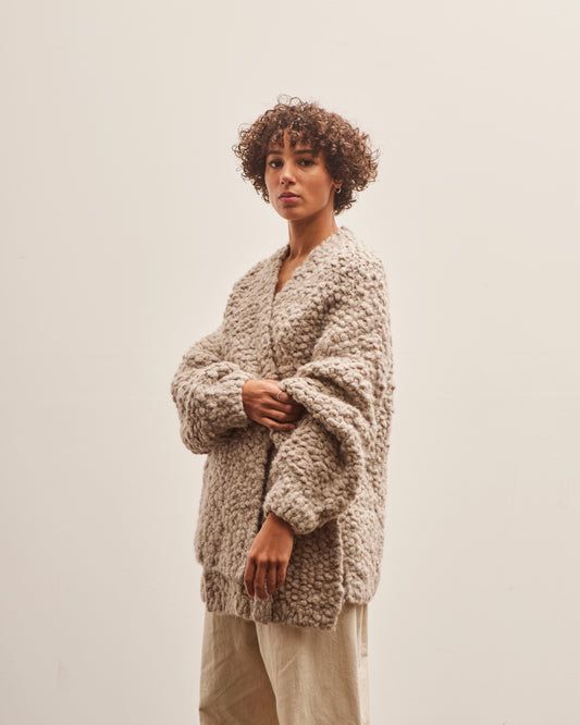 Lauren Manoogian Handknit Matta Cardigan, Granite