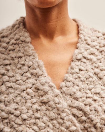 Lauren Manoogian Handknit Matta Cardigan, Granite