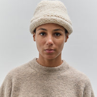 Lauren Manoogian Handknit Purl Roll Hat, Alabaster