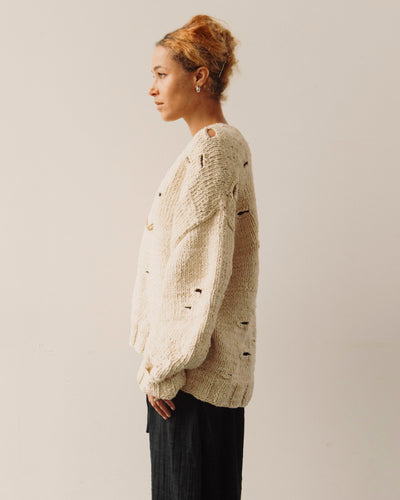 Lauren Manoogian Handknit Wabi Cardigan, Natural