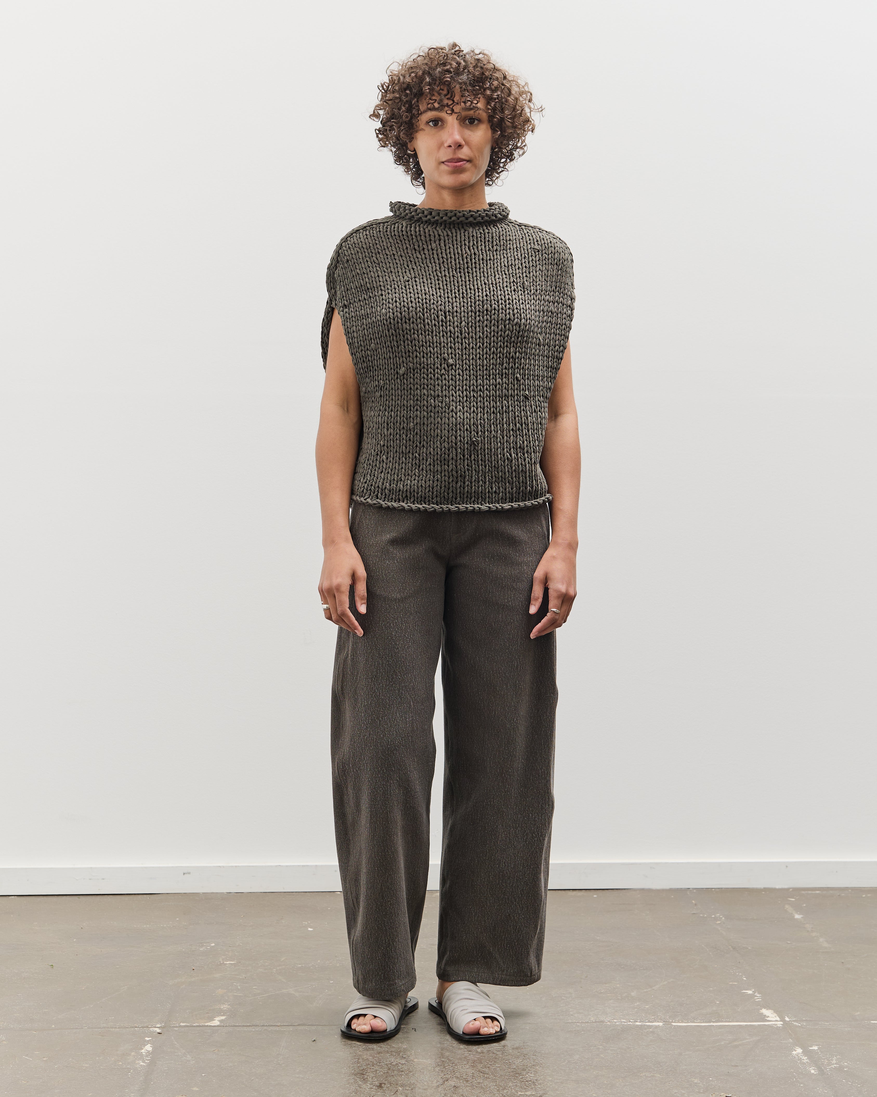 Lauren Manoogian Handknit Jersey Shell, Washed Black – Glasswing