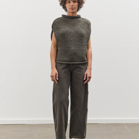 Lauren Manoogian Handknit Jersey Shell, Washed Black