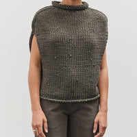 Lauren Manoogian Handknit Jersey Shell, Washed Black
