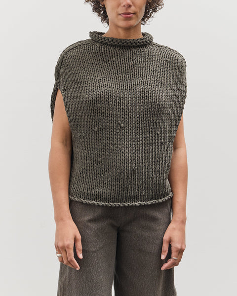 Lauren Manoogian Handknit Jersey Shell, Washed Black – Glasswing