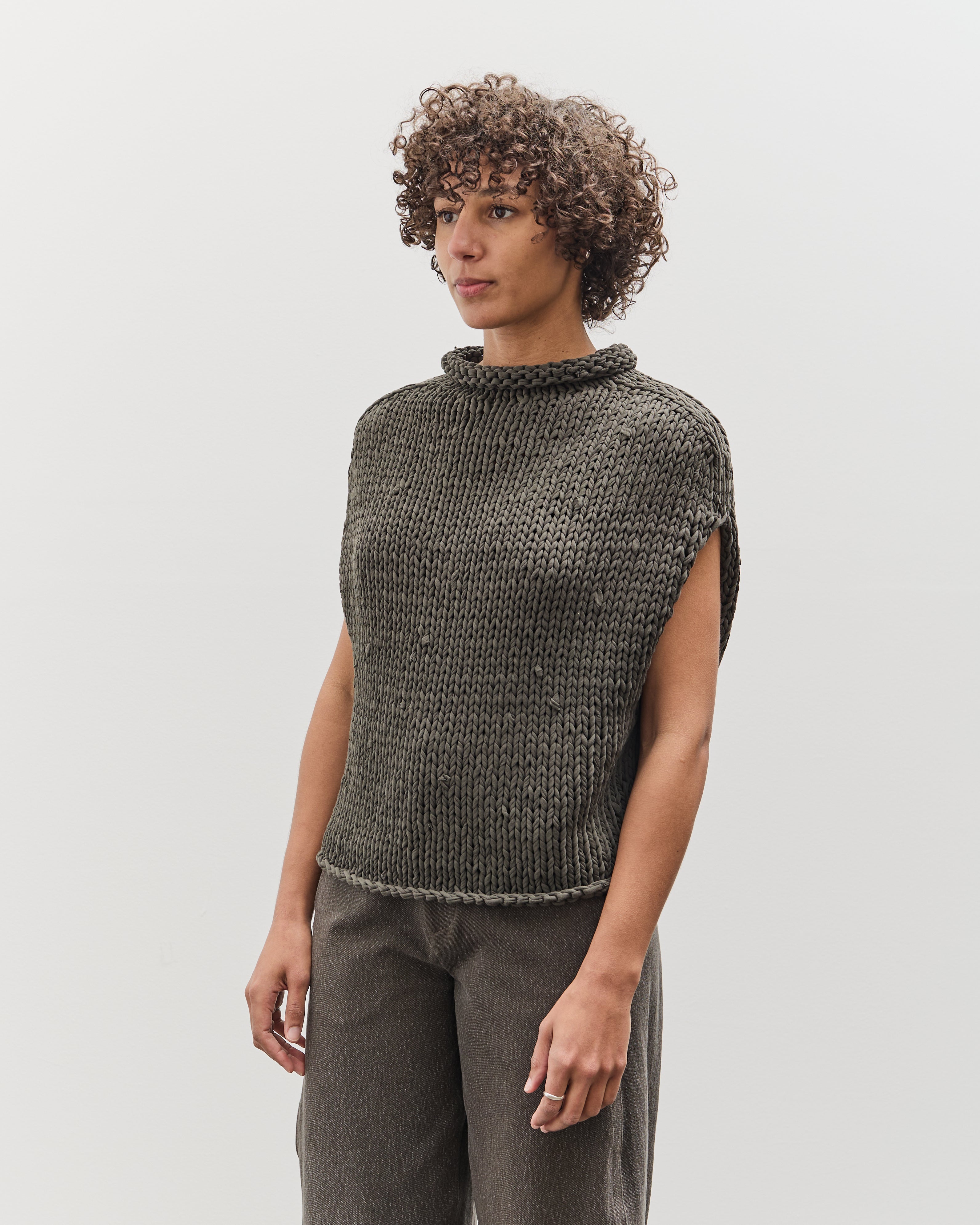 DEUXIEME CLASSE - 【けあねこさま専用】LAUREN MANOOGIAN KNIT GAWN Lauren Manoogian Handknit Jersey Shell, Washed Black – Glasswing
