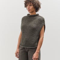 Lauren Manoogian Handknit Jersey Shell, Washed Black
