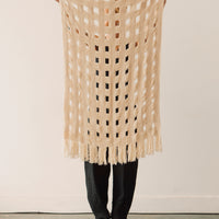 Lauren Manoogian Handwoven Grid Wrap, Natural