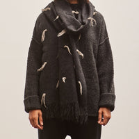 Lauren Manoogian Handwoven Tuft Wrap, Black Melange