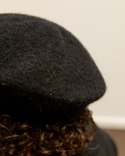 Lauren Manoogian Horizontal Beret, Black Melange