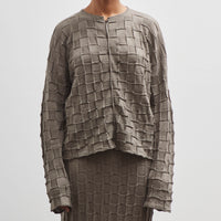 Lauren Manoogian Inlay Cardigan, Concrete