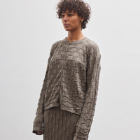 Lauren Manoogian Inlay Cardigan, Concrete