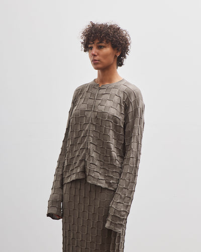 Lauren Manoogian Inlay Cardigan, Concrete