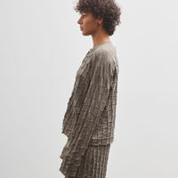 Lauren Manoogian Inlay Cardigan, Concrete