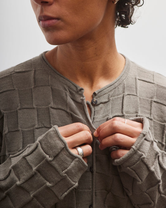 Lauren Manoogian Inlay Cardigan, Concrete