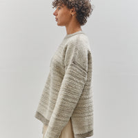 Lauren Manoogian Jacquard Crewneck, Pebble / Ivory