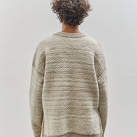 Lauren Manoogian Jacquard Crewneck, Pebble / Ivory