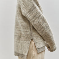 Lauren Manoogian Jacquard Crewneck, Pebble / Ivory