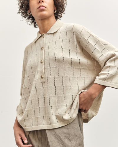 Lauren Manoogian Lattice Polo, Flax